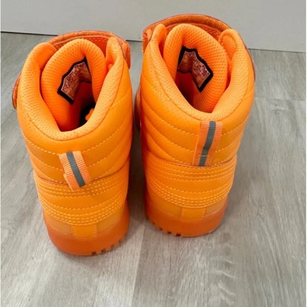 Fila High Top‎ Sneakers Bright Orange Lace Up Velcro Women US 6 EUR 37